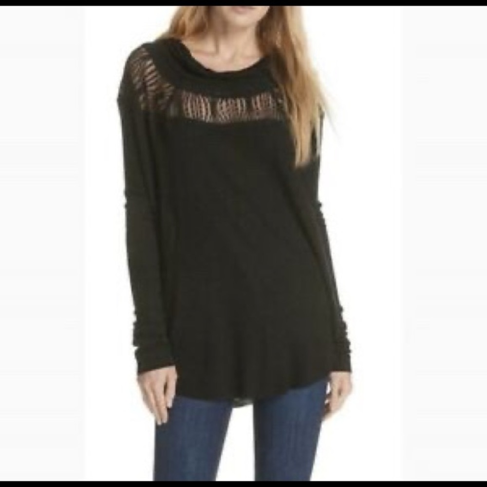 Free People Spring Valley Lace Yoke Thermal S NWT
